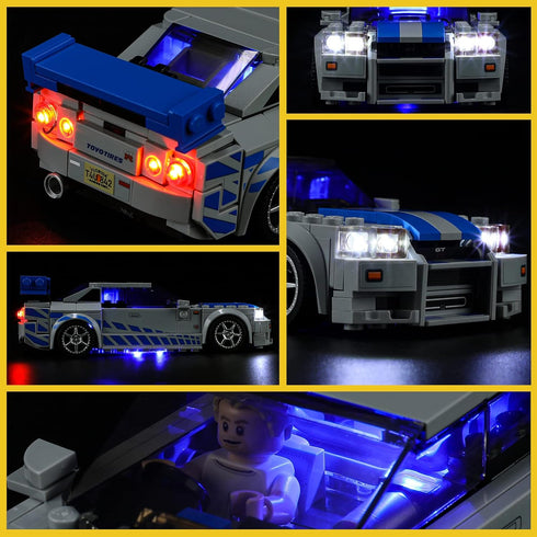 Light Kit for Lego-76917 - 2 Fast 2 Furious Nissan Skyline GT-R R34 Building Block Set