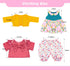 20-22 Inch 2 Set 20 Inch 7 ECORELF Reborn Doll Clothes for Dolls, Baby Doll Clothes Accessories Pcs Include Dress Coat