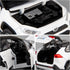 Model Car 1/32 RAV4 Alloy Diecast with Light and Sound, Collectible Toy Vehicle for Boys Kids Gift (White)