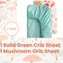2 Pack 5228 SDIII Mushroom Crib Sheets for Boys Girls Stretchy Microfiber Jersey Knit Soft Fall Crib Sheets