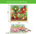 Wooden Peg Puzzles for Toddlers 1-3, Educational Preschool Peg Puzzle Toy, Set of 4 - Farm, Dinosaur, Fruit and Marine