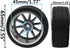 4Pcs 2.55in Rubber Tires & 12mm Hex Plastic Wheel Rims Set 10-Spoke with Foam Compatible with Traxxas Kyosho HPI Tamiya