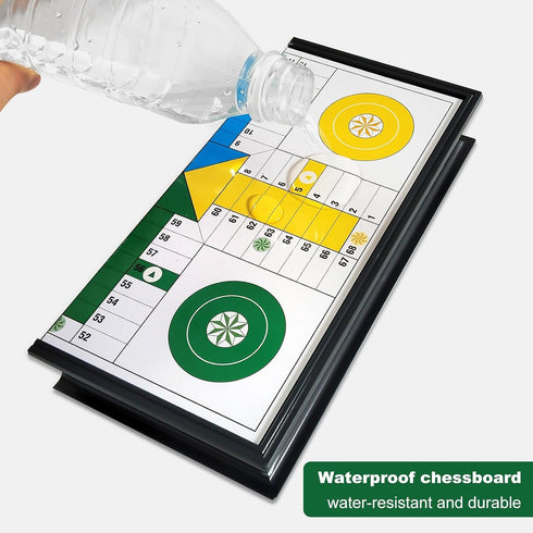 Set, 9.78 inches Ludo Board Game - Magnetic Folding Travel Suitable for Adults and Kids, Easy to Carry, in Size