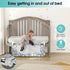 35.4" NUTIKAS Crib Rail Guard for Toddlers - Toddler Bed Rails Convertible Safety Side Protector Swing Down Mesh