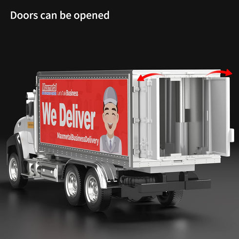 TEMI 3 Pack of Diecast City Transport Vehicles - Garbage, Tanker, Express Delivery, 1/50 Scale Metal Models with