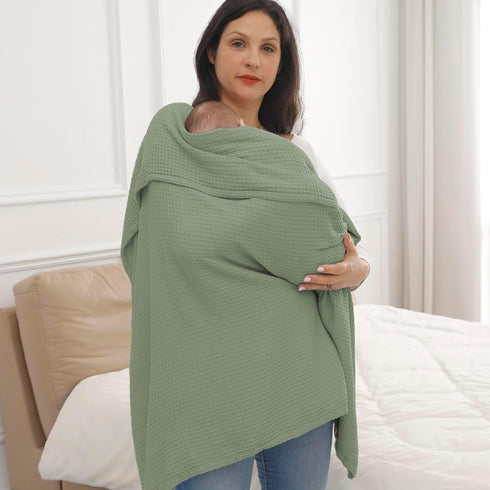 Kloovete 36 40 Inches X Cooling Baby Waffle Weave Blanket, Ultra-Soft Lightweight Receiving Blanket for Newborn