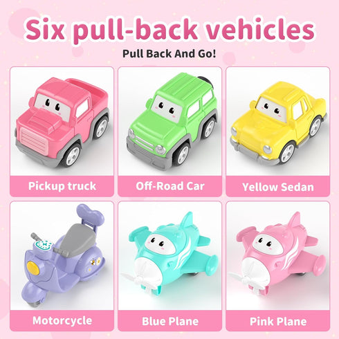 2 3 7-in-1 2-4 3-5, 2 3 usrela Toys for Year Old Girl Truck, Carrier Truck with Light & Music, Toddler Girl Toys Age