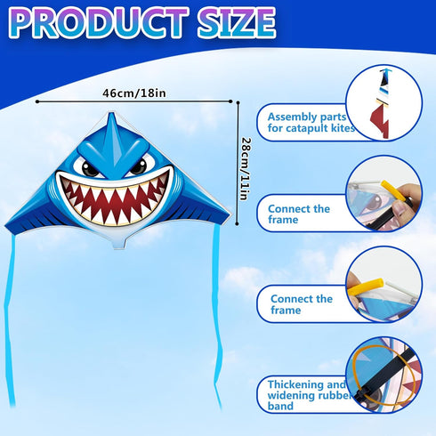 6 Pack 3-5 4-8, YongnKids Mini Kite for Boys Girls Age Finger Launcher Kites Easy to Fly Ejection Flying Toys Kite