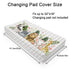 Baby African Safari Animals Changing Pad Cover Lion Elephant Giraffe Hippo Zebra Floral Leaves Baby Changing Table Pad Sheet for Boy Girl Soft Breathable Stretchy Diaper Changing Table Mat 32''x16''