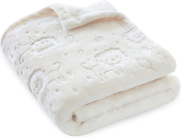 BORITAR Fleece Baby Blanket 3D Animal Blanket, Ultra Soft Fluffy Baby Blankets