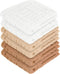 MIGIOL Baby Washcloths 100% Cotton Size is 12x12 inches. Lightweight, Portable, and Ideal