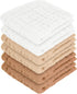 MIGIOL Baby Washcloths 100% Cotton Size is 12x12 inches. Lightweight, Portable, and Ideal