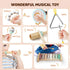 LeeQee 1 2 3 Set 3+ Montessori Toys for Year Old - Wooden Toys Baby Musical Instruments, Neutral Colors Percussion