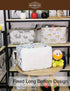 HUNRUNG Rectangle Storage Basket - Cute Canvas Organizer Bin for Pet/Children Toys, Books, and Clothes