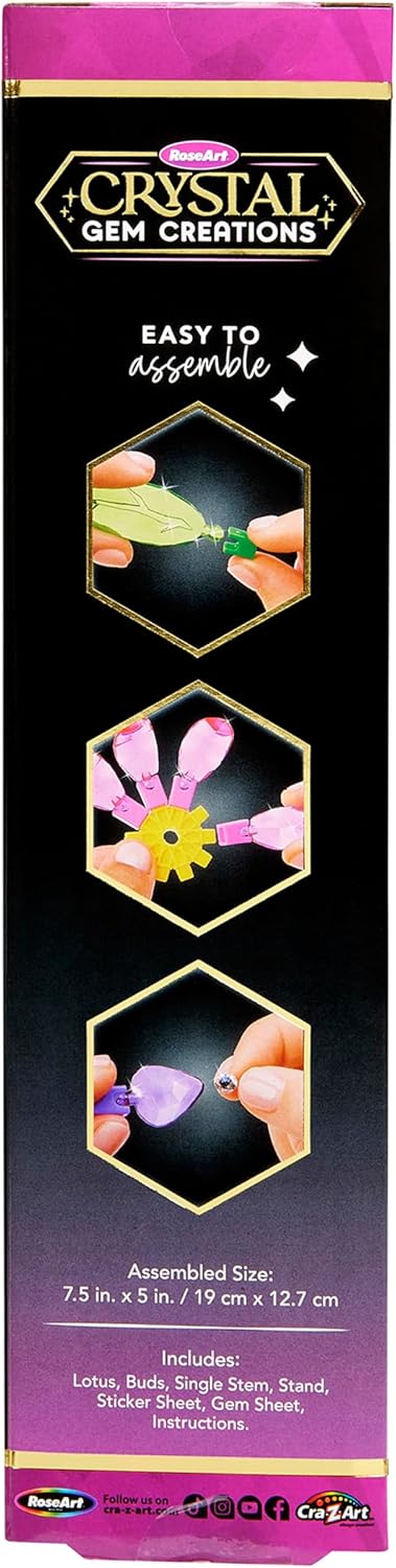 75+ 8+ Crystal Gem Creations Blooming Lotus Flower Kit by RoseArt, Pieces, Great for Adults, Tweens and Children Ages