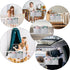 GEEHUA 2 Cotton Baby Bedside Hanging Storage Bag, Pockets Cotton Bedside Hanging Bags Baby Bed Organizer Crib Organizer