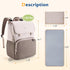 mommore Unisex Diaper Bag Backpack, Large Baby Bag with Changing Pad, Insulated Pockets, Stroller Buckles, Durable