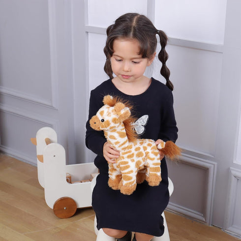 Apricot Lamb Toys Plush Brown Grassland Giraffe Stuffed Animal Soft Cuddly Perfect for Child (Brown Giraffe,12 Inches)