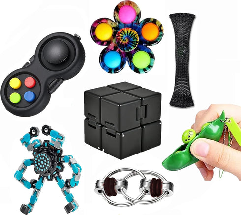 kasdcvn Fidget Toys 7 Pack,Relieves Stress Anxiety Fidget Toys for KidsTeens and Adults