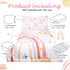 Set 4 Set, Set Toddler Bedding for Girls, Piece Rainbow Toddler Girl Bedding Super Soft & Lightweight Toddler Comforter