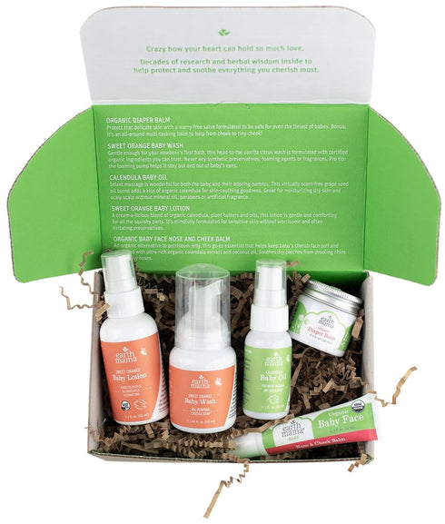 Earth Mama A Little Something for Baby Gift Box |Safe Skin Care Set Newborn