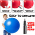 18-Inch (2 Pack, PlayBolt Jumbo Playground Balls Red & Blue) - Giant Large Inflatable Rubber Kickball for Kids