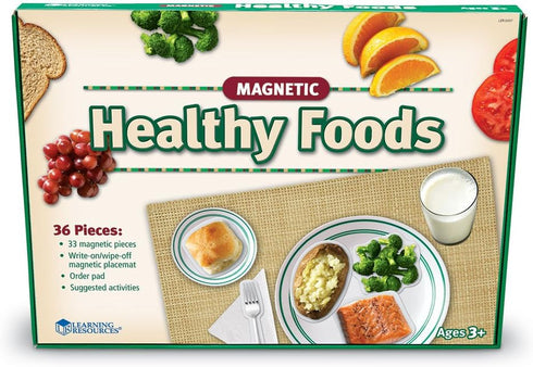 Learning Resources Magnetic Healthy Foods, 34 Pieces, Ages 3+