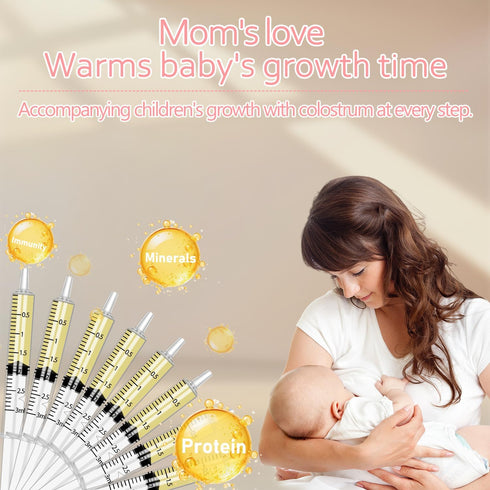 Aoaodbu 50pcs 3ml 5 1 30 ml 50 Colostrum Collector Kit Include Sealed Breast Milk Collector No Needle Colostrum