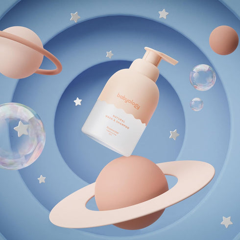 100% 13,52 OZ Packs Babyology All Natural Baby Wash and Shampoo - Edible Ingredients - with Organic Rose Water