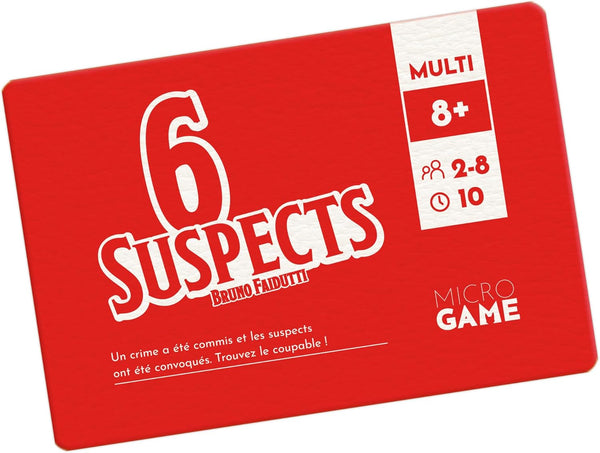 6 Suspects Card Game: Thrilling Memory and Deduction Strategy Game for Kids & Adults, Ages 8+, 2-8 Players