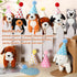 12 Set Mini Plush Toy Stuffed Animals: Adopt a Dog Set with 12 Pcs Stuffed Dogs, Boxes & Birthday Hats