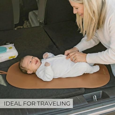 Beautiful Baby Diaper Changing Mat Made of Vegan Leather - Soft and Easy to Wipe Changing Pad for Travel or at Home Use