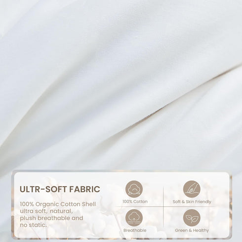 Summer 100% 33x43 Inches Toddler Goose Down Comforter Lightweight Cooling Baby Duvet Insert, Hypoallergenic Organic