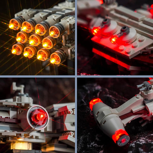 BrickBling LED Light Compatible with Lego 75376 Tantive IV, Remote Control Version Lighting, No Model Included
