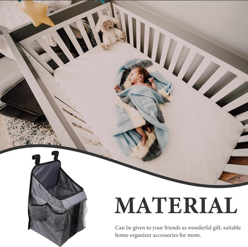 Hanging Diaper Organizer Diaper Bag Essentials for Nursery Storage with Multiple Pockets Milk Bottle and Changing Table