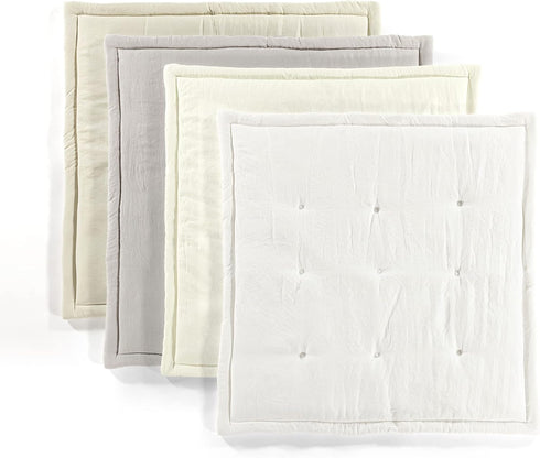36" 36", Lush Decor Baby Square with Border Play Mat, x Ivory