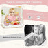 Bathchef Set Set Safe,6pcs,Pink Toddler Plates and Bowls Stainless Steel - Baby Feeding Strong Suction, BPA Free