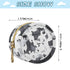 YETTASBIN Cow Print Portable Pacifier Holder Case with Metal Hook Buckle & Zipper for Diaper Bag and Stroller