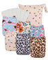 Babygoal Baby Cloth Diaper 6 Pack with 6pcs Inserts and Wet Bag