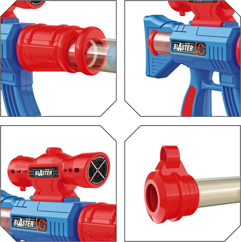 YEEBAY Shooting Game Toy for Kids 6+, 2pk Air Guns & Shooting Target with 24 Foam Balls, Ideal Gift