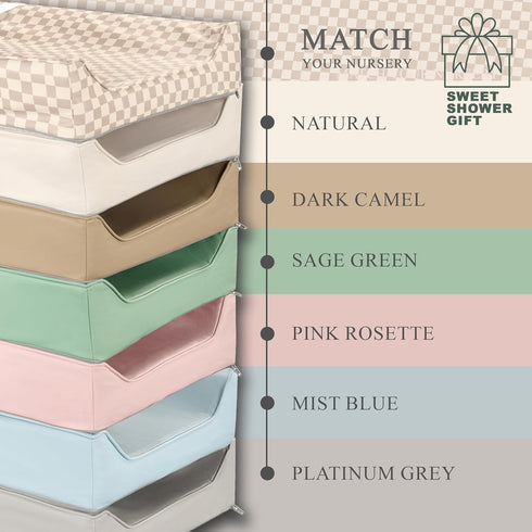 Vegan Leather Contoured Baby Changing Pad | Waterproof & Wipe-Clean PU Leather Diaper Change Mat, Soft, Wipeable Cover