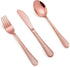 LIANYU 12-Piece Kids Copper Silverware Set - Stainless Steel Toddler Utensils, Dishwasher Safe
