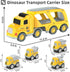 3 4 5 4 Pack Veslier Toddler Car Toys for Years Old Construction Transport Truck with Small Pull Back Construction