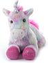 The Petting Zoo 13" Pastel Tie Dye Rainbow Unicorn with Sparkly Silver Horn