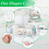 Acrylic Diaper Organizer, Changing Table Organizer, Removable Side Bins Baby Diaper Caddy for Essentials