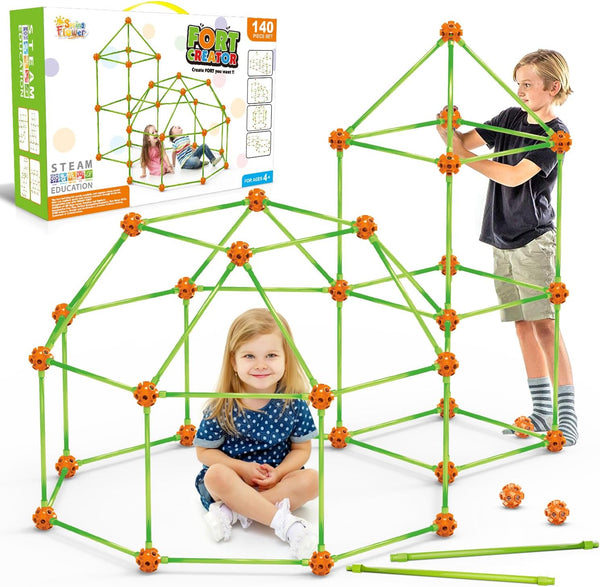 Fort Building Kit for Kids, STEM Construction Toys, Educational Gift for 3-12 Years Old, Ultimate Creative Set (140