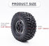 1.0 Tires Adhesive Crawler Rubber Tires - 55mm X 22mm with Foam Inserts for 1/18 TRX4M and 1/24 SCX24 Upgrades