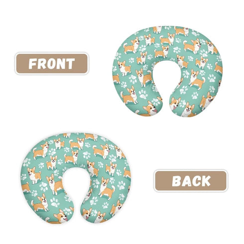 Qehuruxo Corgi Baby Nursing Pillow Cover Baby Breastfeeding Slipcover Infant Newborn Nursery Bottle Pillowcase Stretchy