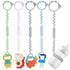 Toy Straps for Baby, Pacifier Holder Clip with Self-Adjusting Bayonet, BPA-Free Silicone for Teethers and Baby Bottles