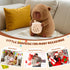 13-inch Cute Capybara Plush with Boba - Kawaii Capybara Stuffed Animal Pillow Soft Stuffed Plush Toy - Capybara Party